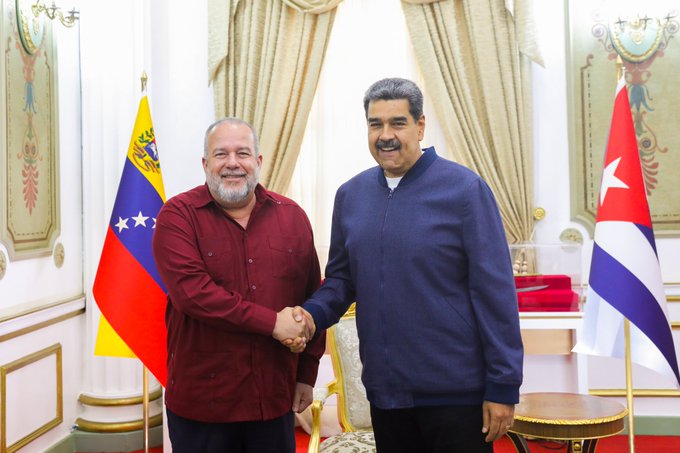 Presidente Maduro Recibe En Caracas Al Primer Ministro De Cuba Para